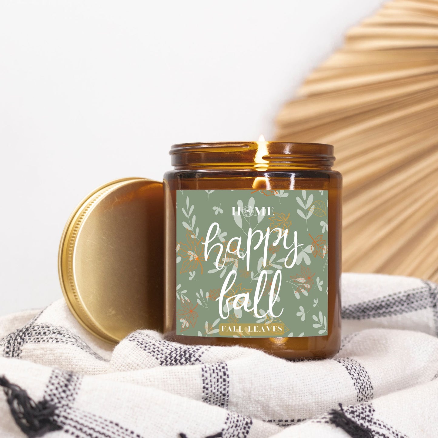 Fall Leaves Candle Jar 9oz