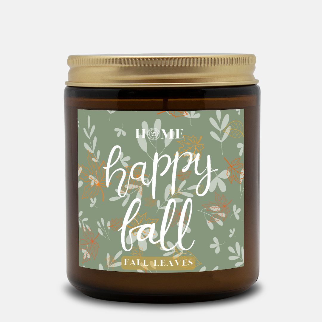 Fall Leaves Candle Jar 9oz