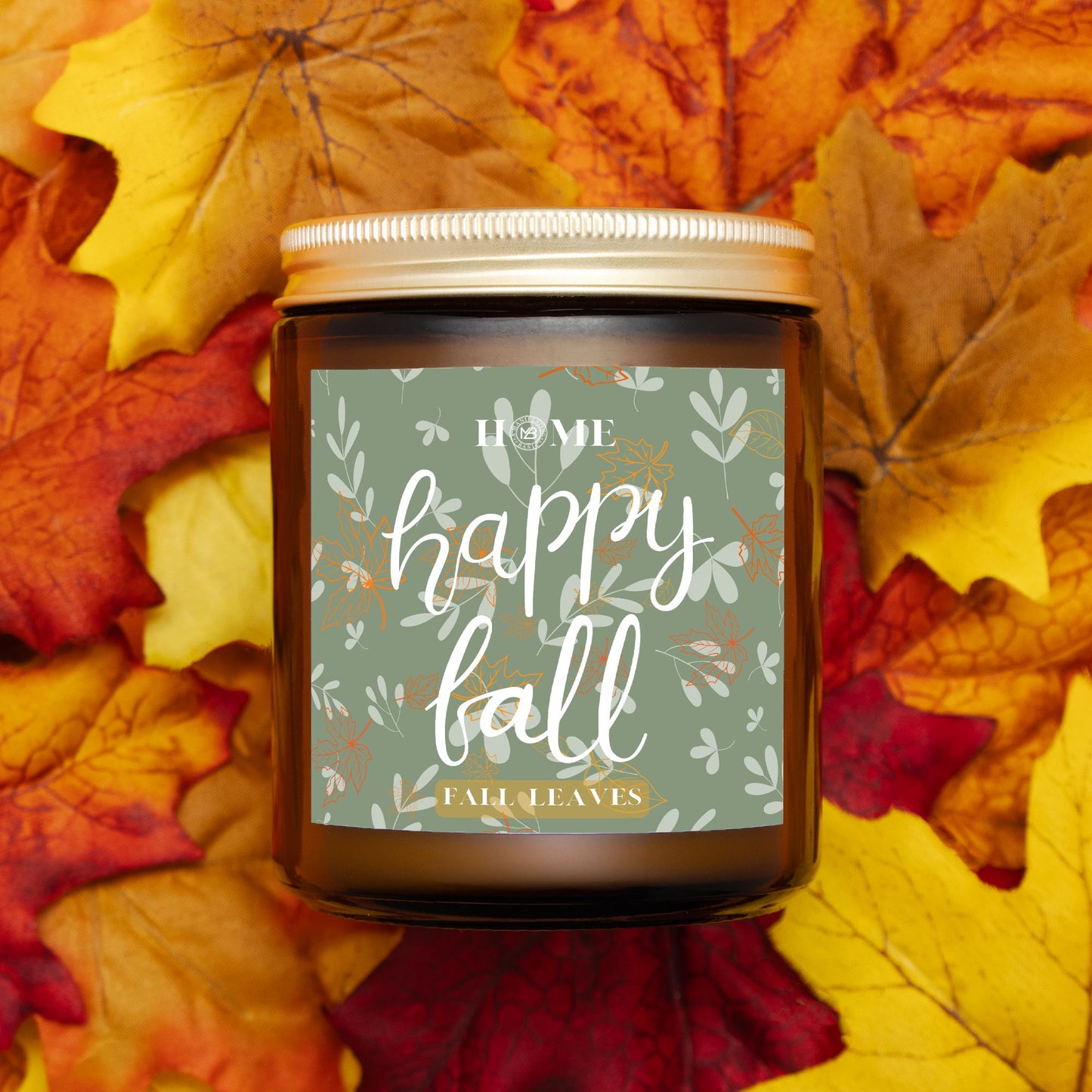 Fall Leaves Candle Jar 9oz