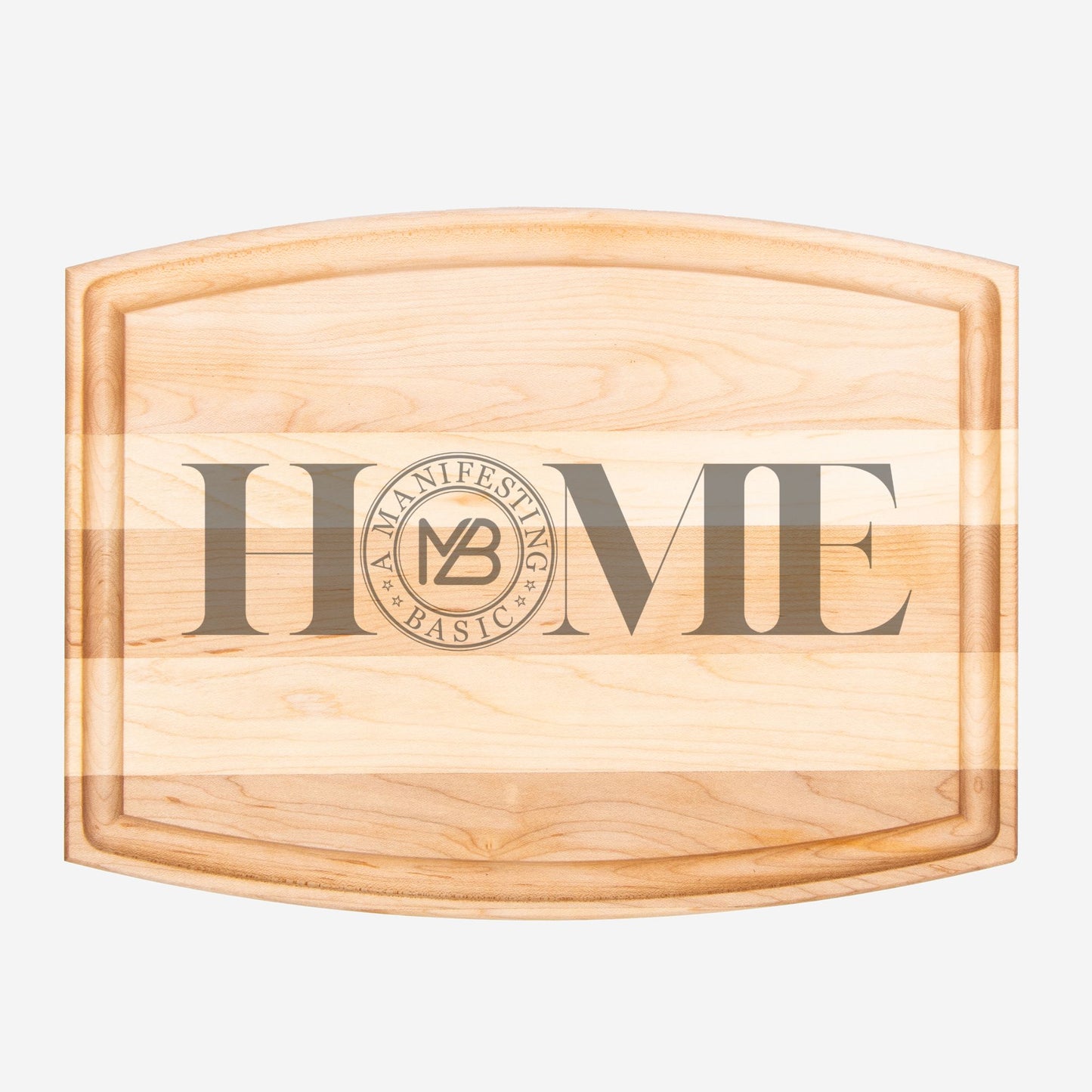 At Home Arched Wood Cutting/Serving Board - 12" x 9"