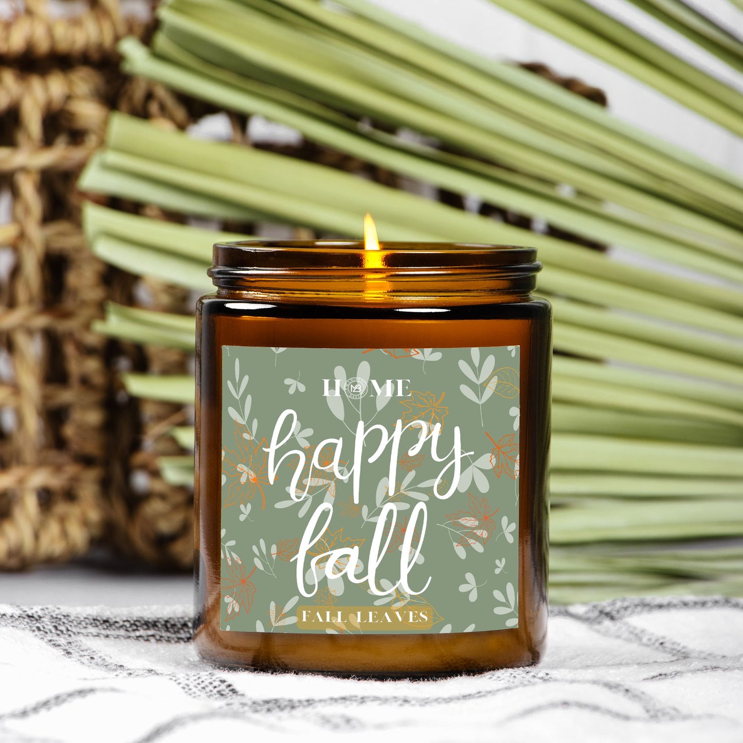 Fall Leaves Candle Jar 9oz