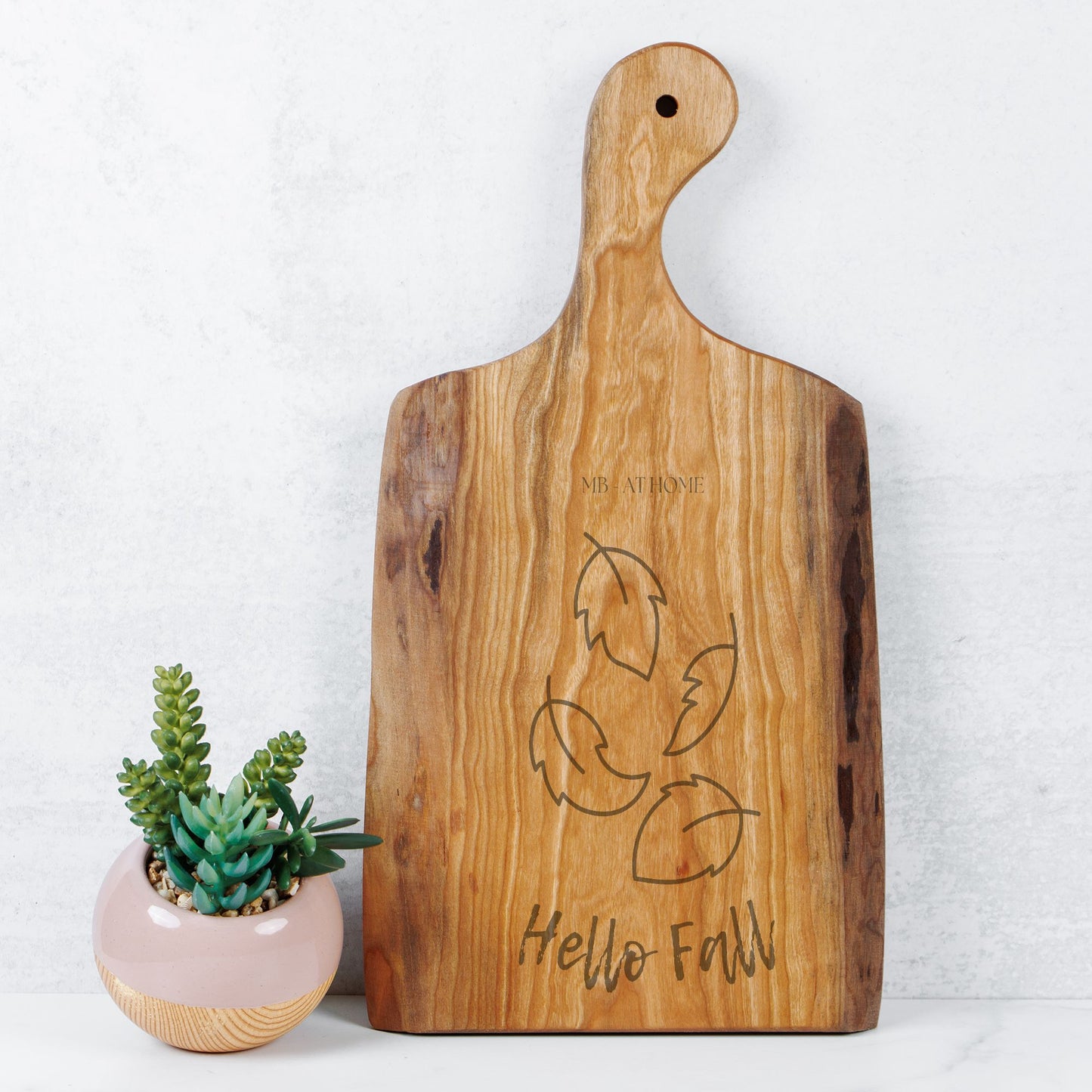 Hello Fall Artisan Wood Serving Board