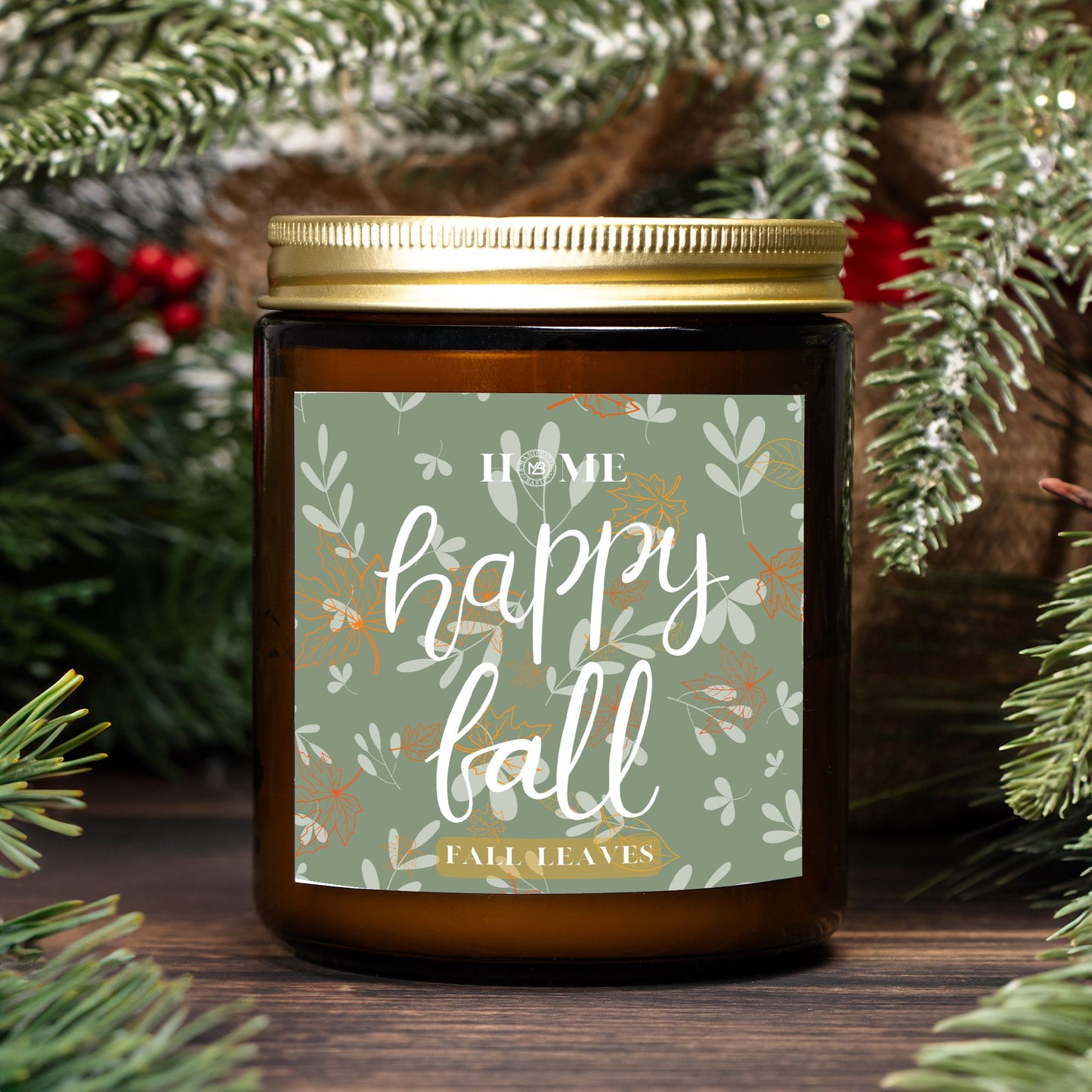 Fall Leaves Candle Jar 9oz