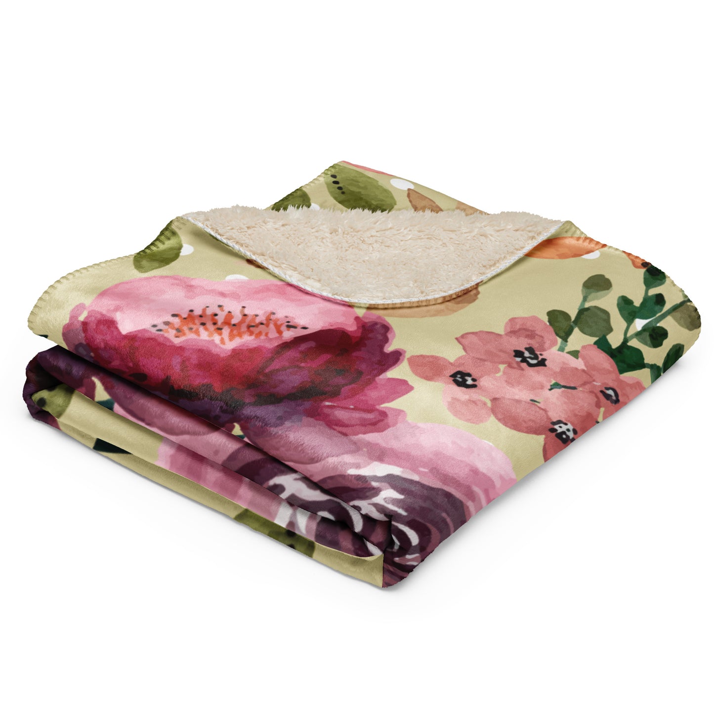 Royal/Rich Tone Floral Sherpa blanket