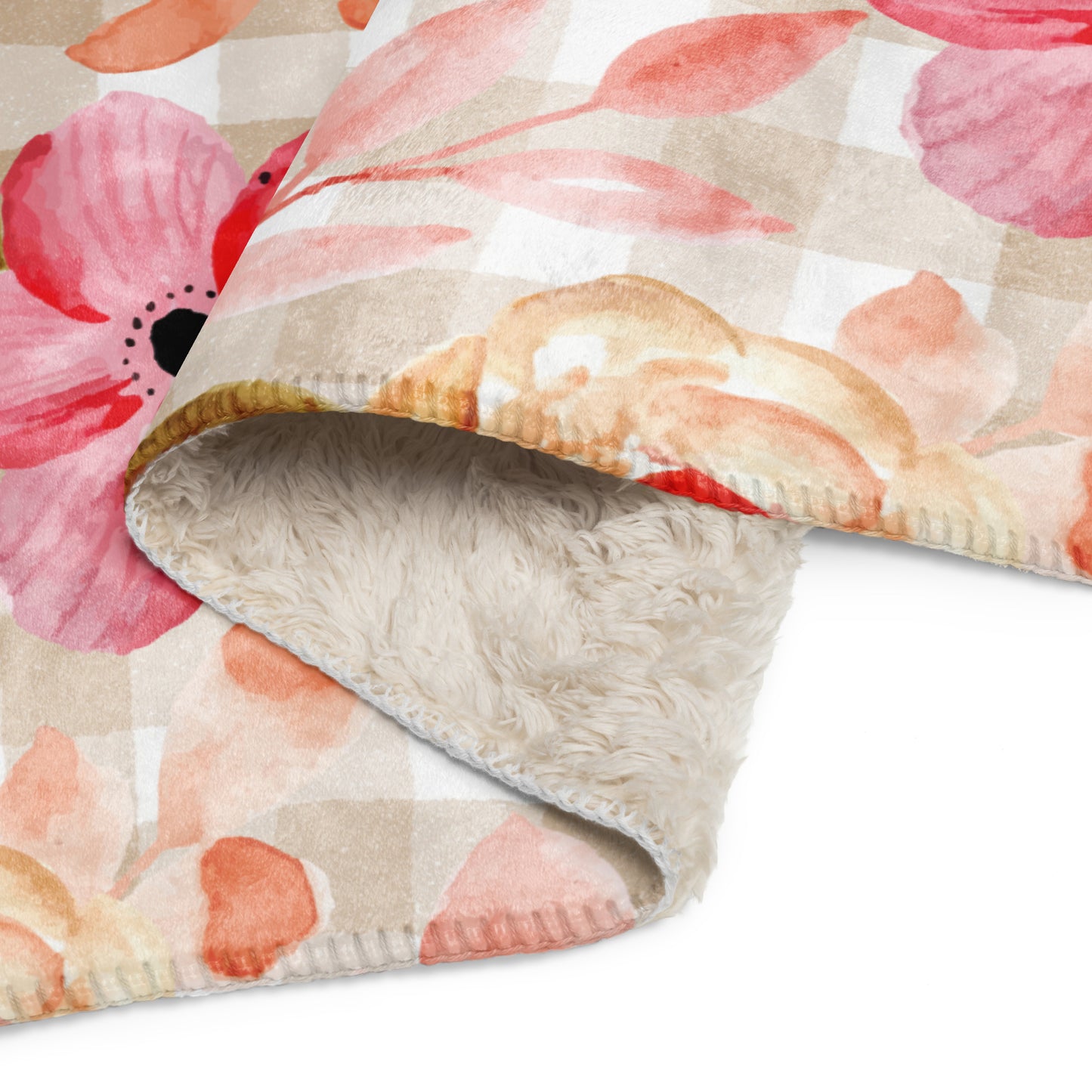 Cottage Flower Sherpa Blanket