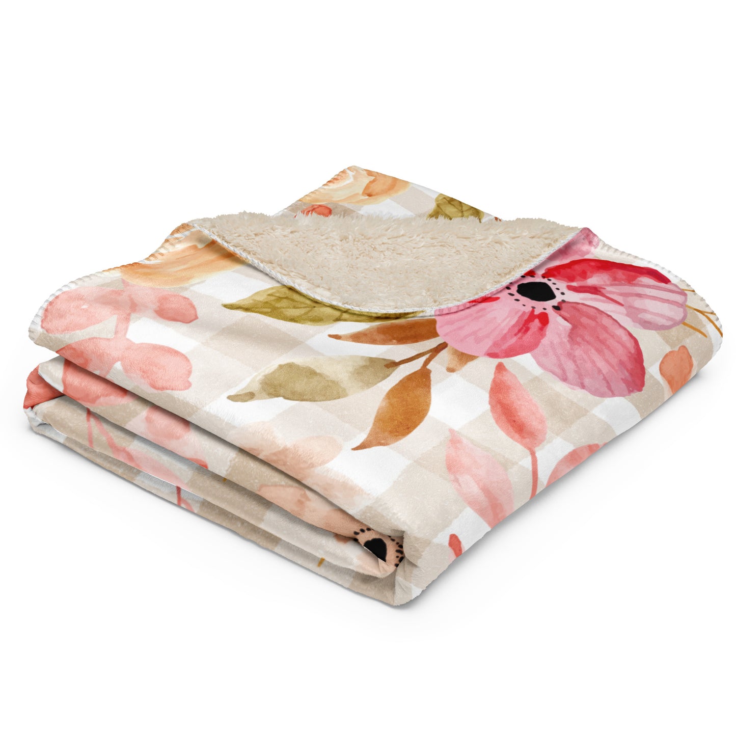 Cottage Flower Sherpa Blanket