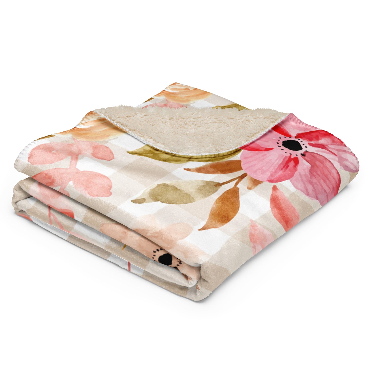 Cottage Flower Sherpa Blanket